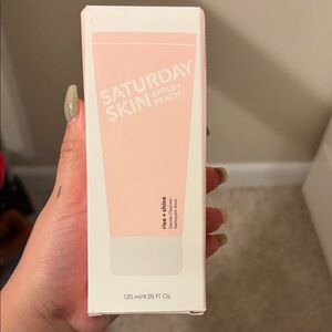 Saturday Skin Rise + Shine Cleanser & Exfoliant — Peach Pink